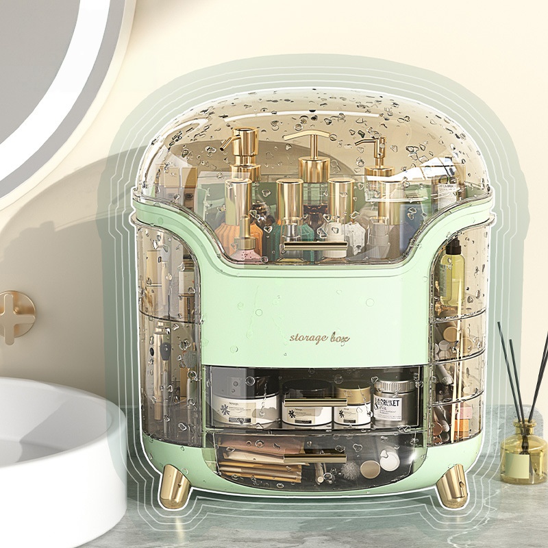 고급 데스크탑 화장품 보관함, 먼지 방지 메이크업 정리 - Luxury Skincare Containers 리뷰 및 가격