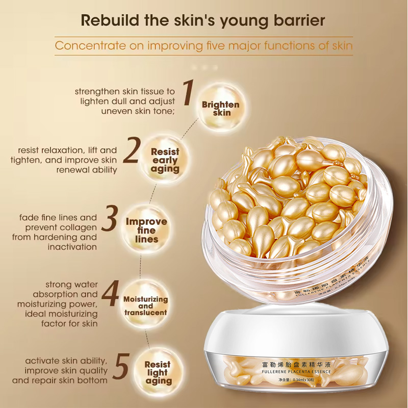 풀러렌 태반 캡슐 에센스 페이셜 브라이트닝 세럼 모이스 - Placenta Extract Serum 리뷰 및 가격