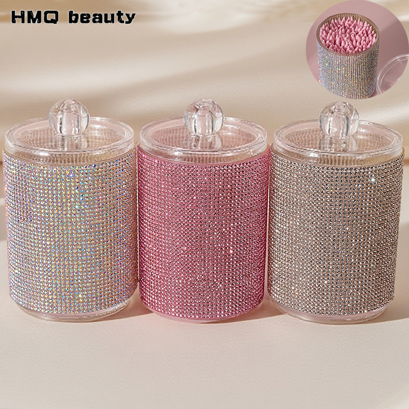 럭셔리 다이아몬드 면봉 보관함 휴대용 면봉 보관 케이스 - Luxury Skincare Containers 리뷰 및 가격