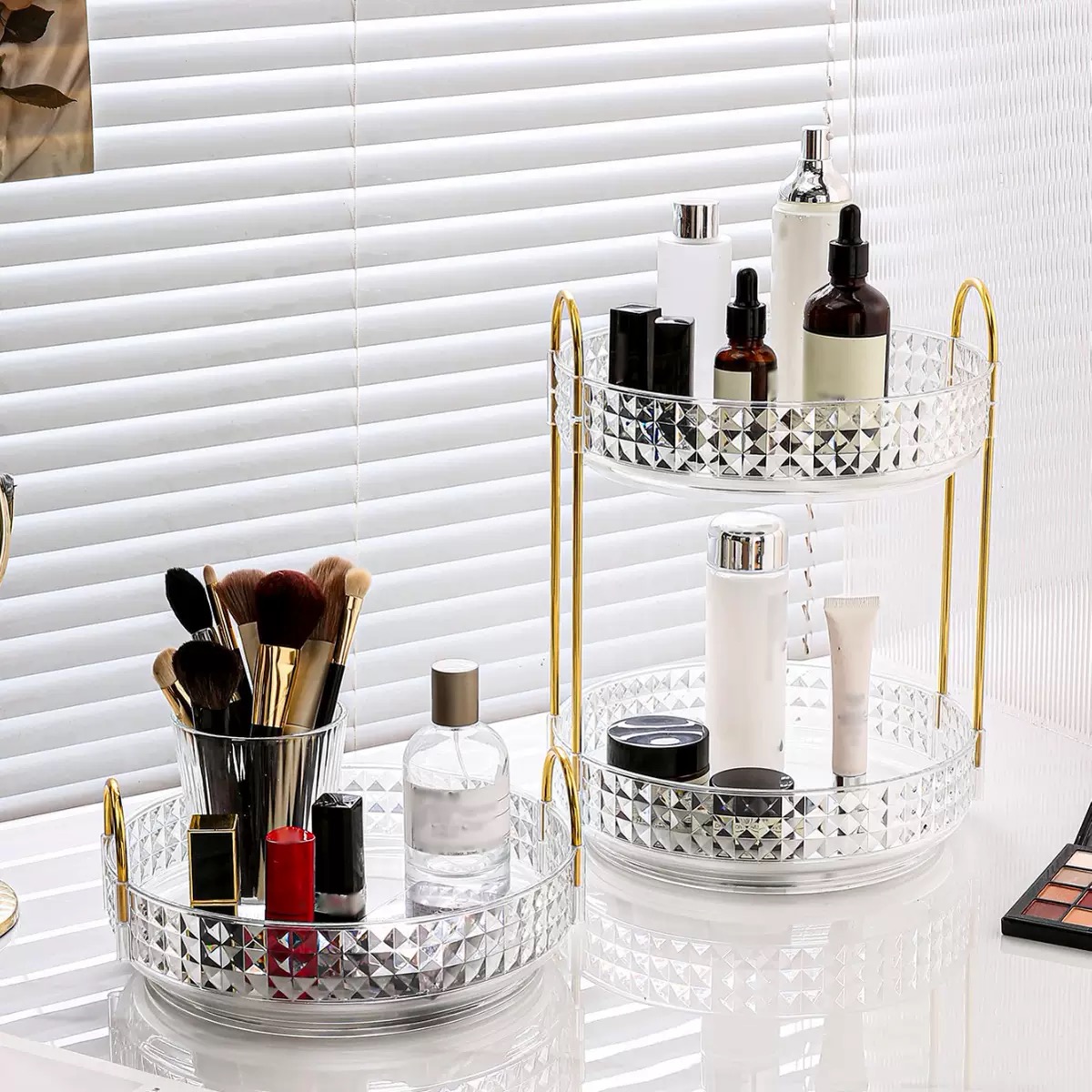 1개/고급 화장품 보관함 데스크탑 회전식 화장대 정리함 - Luxury Skin Care 리뷰 및 가격
